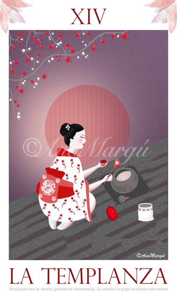 Image of Lámina Tarot Nº 14: 'La Templanza' / 'The Temperance' 