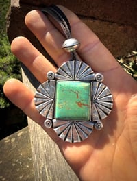 Image 2 of WL&A Handmade Royston Sunburst Medicine Pendant - Ingot & Silver Walking Liberty Half Dollars