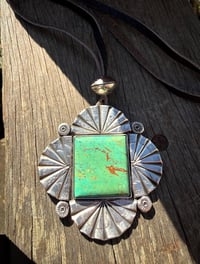 Image 4 of WL&A Handmade Royston Sunburst Medicine Pendant - Ingot & Silver Walking Liberty Half Dollars