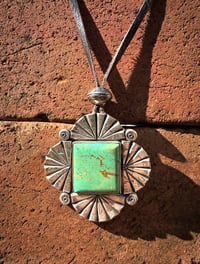 Image 3 of WL&A Handmade Royston Sunburst Medicine Pendant - Ingot & Silver Walking Liberty Half Dollars
