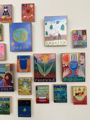 Image of Vitality-- illumination series print on wooden plaque-- small size