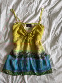 Image 1 of Vintage Y2K silk ombre beaded and sequin mermaid cami 