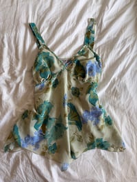 Image 1 of Vintage Y2K floral handkerchief hem cami with sequins 