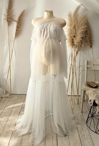 Image 1 of Photo prop | Tulle dress for photoshoot | Alexa | size universal | off white