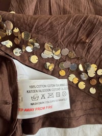 Image 4 of Vintage Y2K asymmetrical hem embellished brown cami 