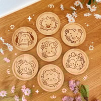 Image 1 of BT21 Wood Coasters