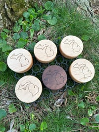 Image 1 of Wooden Magnetic Bottle Opener, Michigan Engraved