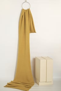 Image 2 of baby alpaca fine scarf - honey
