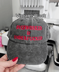 Image 1 of Overworked & underfcked Low-Profile Vintage Cap
