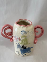 Image 3 of Clay; floating donkey vase
