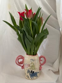 Image 12 of Clay; floating donkey vase