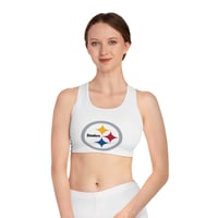 Image 3 of Pittsburgh Steelers Sports Bra - Comfortable Athletic Wear, Game Day Essentials, Fitness Gear, Empow