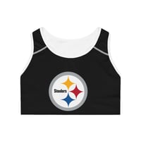 Image 1 of Pittsburgh Steelers Sports Bra - Comfortable Athletic Wear, Game Day Essentials, Fitness Ge-b0f0b30c