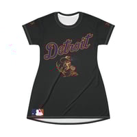 Image 1 of Detroit Tigers Baseball T-Shirt Dress, Sporty Dress, Fan Apparel, Gift for Sports Lovers, M-1098f8f0