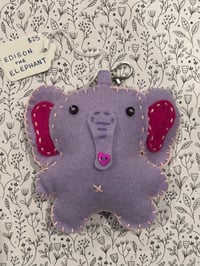 Image 1 of Edison the Elephant Plush Keychain