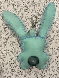 Image 2 of Reggie the Rabbit Plush Keychain
