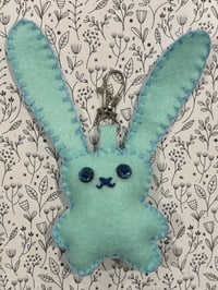 Image 1 of Reggie the Rabbit Plush Keychain