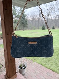 Image 2 of Minnie denim shoulder bag blue