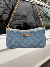 Image 3 of Minnie denim shoulder bag blue