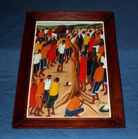 Image 1 of Vintage Haitian Painting  -   "The Hanging Tree"   by   Laurent Casimir, Sr. 