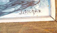 Image 4 of Vintage Haitian painting - "The Storm" -  by DeCourcelle Gourgue - 