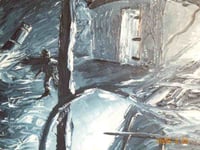 Image 5 of Vintage Haitian painting - "The Storm" -  by DeCourcelle Gourgue - 