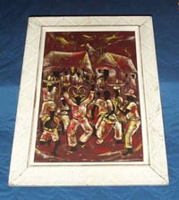 Image 1 of Vintage Haitian Painting  -  "Celebration"  by  Jacques Louissaint 