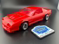 Image 1 of 1/24 Bright Red Camaro w/15x10 Chrome