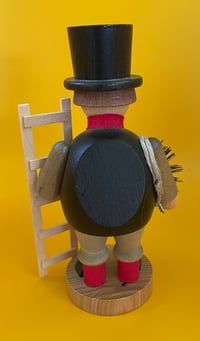 Image 2 of Vintage Made in Germany Wooden Chimney Sweep Smoker