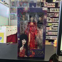 ELVIRA MISTRESS OF THE DARK RED, FRIGHT AND BOO CLOTHED NECA FIGURE