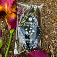 Image 1 of Iron Ward Hand-Rolled Ritual Candles - Protection, Warding, Shielding