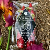Image 1 of Bloom Within Hand-Rolled Intention Candles - Self Love, Confidence, Empowerment