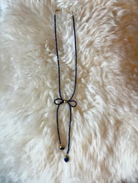 Image 3 of Lapis Lazuli Bow Choker with Charms