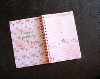 Image 2 of Handmade Beautiful Daily Planner Bound Notebook, book, notes, gift, cherry blossom, flower, journal