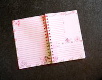 Image 3 of Handmade Beautiful Daily Planner Bound Notebook, book, notes, gift, cherry blossom, flower, journal