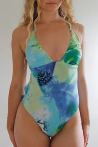 Image 1 of ♲ Stripped One Piece Bikni Set - M 