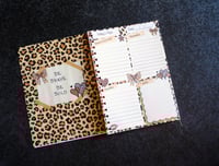 Image 2 of Handmade Animal Print Daily Planner Bound Notebook, book, notes, gift, journal, gift, affirmation