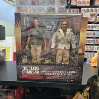 THE TEXAS CHAINSAW MASSACRE HITCHHIKER AND NUBBINS 2 PACK CLOTHED NECA FIGURES
