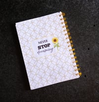 Image 5 of Handmade Beautiful Daily Planner Bound Notebook, gift, sunflower, flower, affirmation, journal