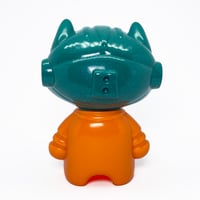 Image 3 of Catstronaut! - Sparkly Emerald and Orange - One of a kind