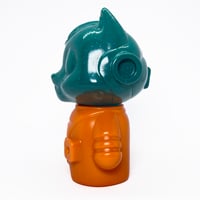 Image 4 of Catstronaut! - Sparkly Emerald and Orange - One of a kind