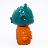 Image 2 of Catstronaut! - Sparkly Emerald and Orange - One of a kind