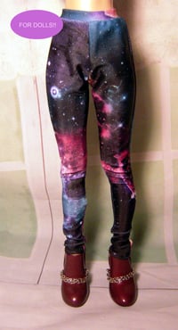 Handmade galaxy print leggings for MINIFEE, slim 1/4 bjd doll