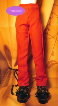 Handmade red pants for 1/4 bjd doll