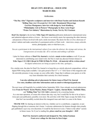 Image 9 of "Deaf City Journal Issue One: Noise Arts & Entertainment" 72p Magazine (Tribe Tapes)