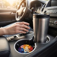 Image 5 of Car Coaster - Rainbow Flowers