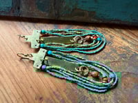 Image 4 of You are here . Beaded brass earrings 