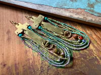 Image 12 of You are here . Beaded brass earrings 