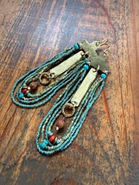 Image 13 of You are here . Beaded brass earrings 