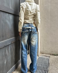 Image 2 of BUCKLE BACK DISTRESSED JEANS